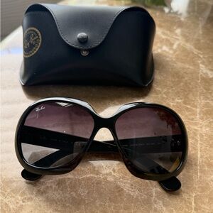Ray-Ban Black and Dark Tint Sunglasses